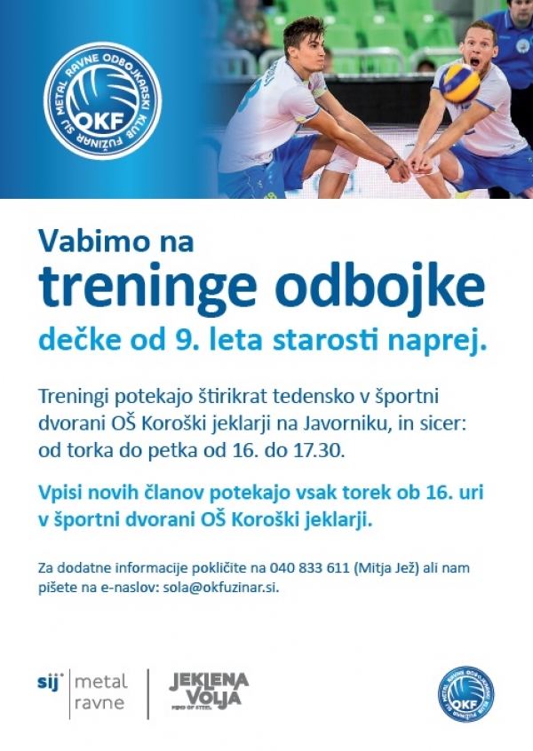 Priprave odbojkarjev gredo po načrtih